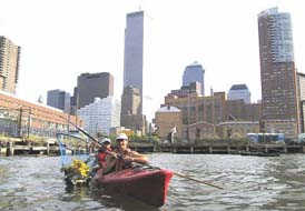 En kayak à New York